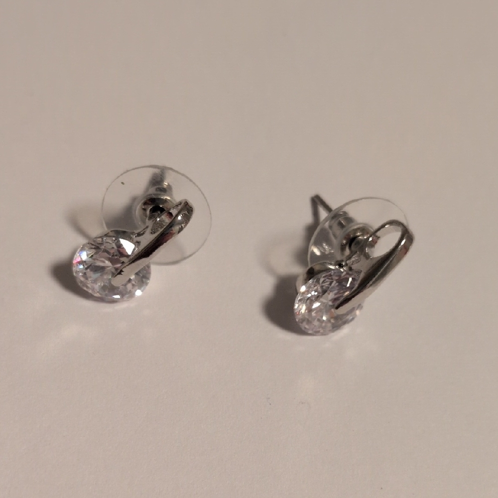 Elegant Silver and Clear Crystal Earrings
